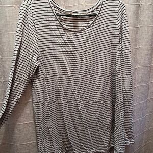 Striped Black and White Women's Top